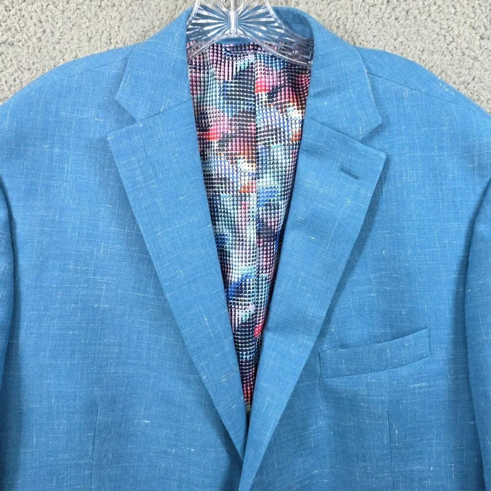 NWT Robert Graham Randall Sport Coat Blazer Size 48R Wool / Poly / Linen